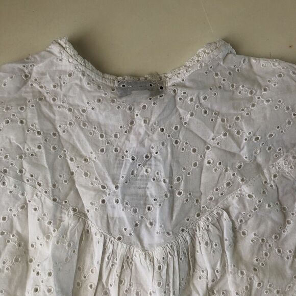 TopShop Women’s Cropped Eyelet Top Size 14 NWT 06052025 - Picture 9 of 12